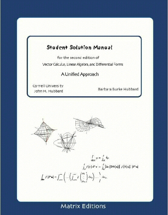 book cover, 
		 Student Solution Manual for 4th edition